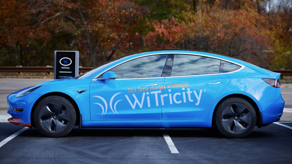 Tesla Model 3 equipped with WiTricity wireless charging system
